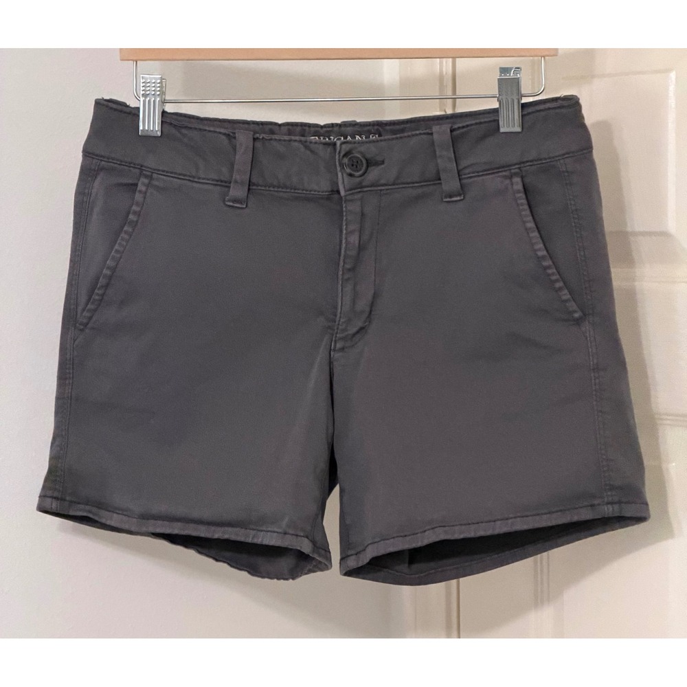 American Eagle Outfitters Womens sz 8 Midi Shorts Gray Super Stretch Summer